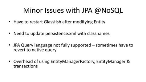 An exception occured while executing the java class. PPT - Using MongoDB in a Java Enterprise Application ...