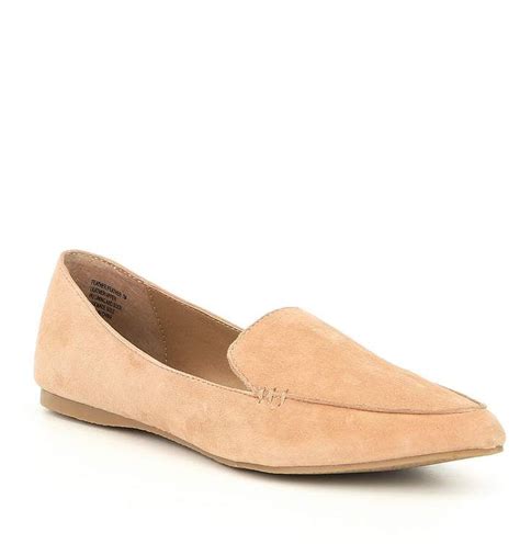 Loafer patent leather pointed toe for women. Steve Madden Feather Suede Loafers | Steve madden loafers ...