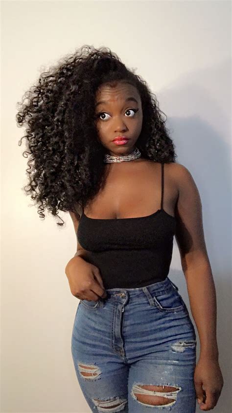Cute girls hairstyles can be achieved in hundreds of ways, but the most impressive haircut further on, the model ends up with a french braid. Curly hair, Curly, Hot, Black girl, black hair styles ...