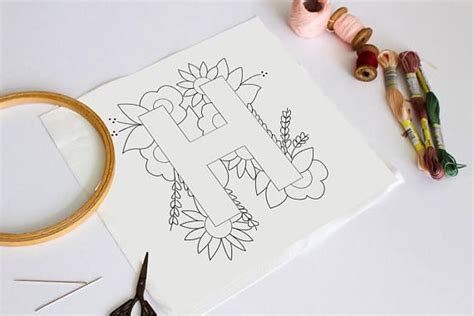 Largest collection of free embroidery designs at ann the gran. Letter H Embroidery Pattern, Floral Embroidery Pattern ...