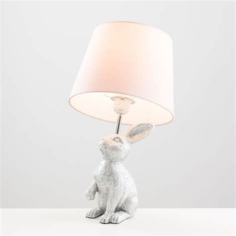 Blush pink glass with ombre effect. Silver Rabbit Table Lamp Blush Pink Shade | Value Lights ...