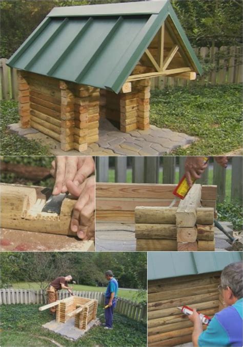 Log cabin dog house plans. 15 Brilliant DIY Dog Houses With Free Plans For Your Furry ...