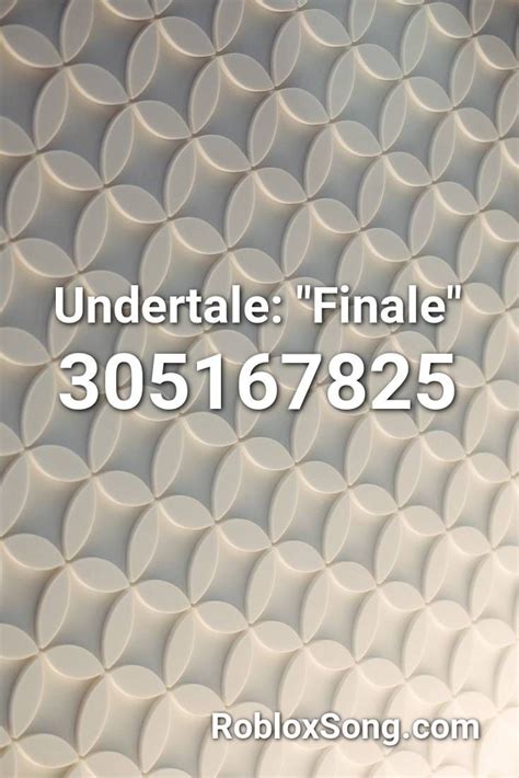 On our site there are a total of 376 music codes from the artist down. Undertale: "finale" Roblox ID - Roblox Music Codes ...