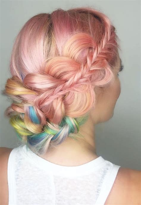 Easter is already on the way and you must pick the best cute hairstyles for easter beforehand to highlight your beauty and appearance. 18 Rainbow Hairstyles Prettier Than an Easter Egg - Brit + Co