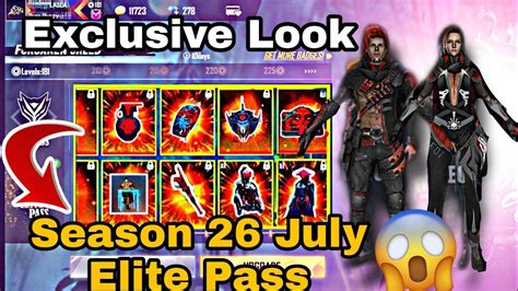 Free fire is the ultimate survival shooter game available on mobile. Free Fire Season 26 Elite Pass Exclusive Preview || July ...