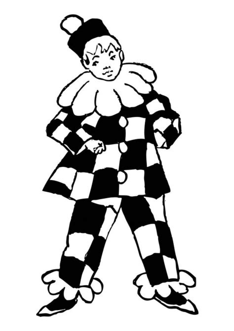 Coloriage clown de cirque sur une roue en equilibre. Coloriage clown - Coloriages Gratuits à Imprimer