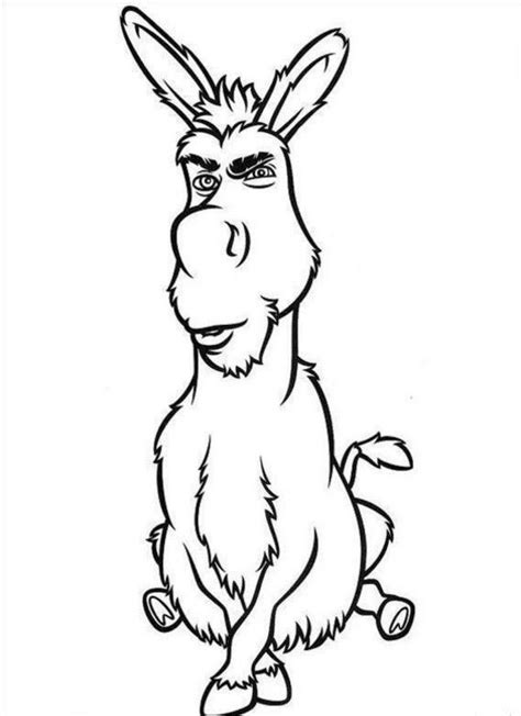 The children of shrek and the donkey play together. Donkey From Shrek Coloring Pages - Coloring Home