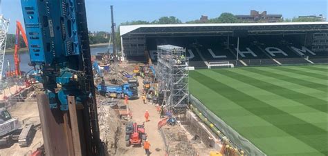 Tomas soucek's controversial red card for elbow on fulham's aleksandar mitrovic overturned. Sheet pile specialists support Fulham FC's Riverside Stand ...