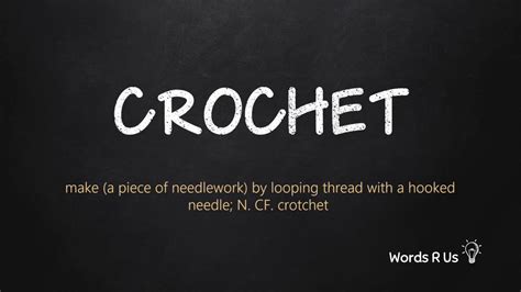 crocheting pronunciation