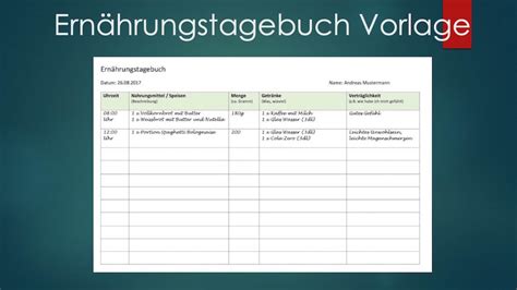 Beim drucken mit excel können sie papier sparen. Ernährungstagebuch Vorlage kostenlos (Word) | Muster ...