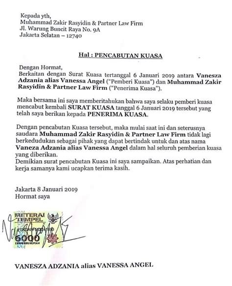 Praktisi profesi advokat atau pengacara, lazim membutuhkan contoh surat kuasa khusus somasi ataupun draft/format lengkap yang diperbuat via advokat atau lawyer. Pengacara Mundur dan Tak Mau Tangani Kasus Prostitusi ...
