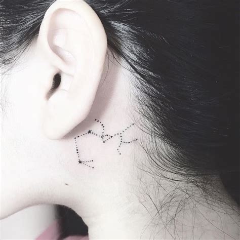 Small cancer tattoo design behind the ear ideas for men and women. 31 Constellation Tattoos That Will Give You Star Eyes ...