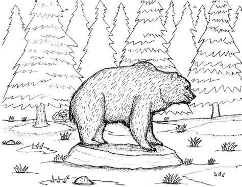 1) if you have javascript enabled you can click the print link in the top half of the page and it will automatically print the coloring page only and ignore the advertising and navigation at the top of the. Robin's Great Coloring Pages: Bear coloring pages