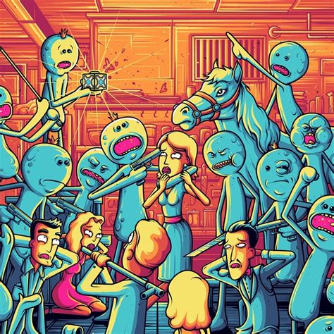 Maybe you would like to learn more about one of these? Rick and Morty art by Dan Mumford | Mister meeseeks, Dan ...