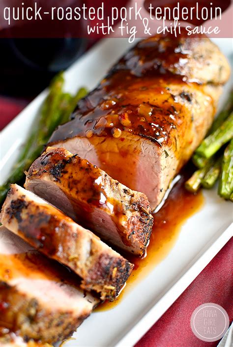 Pork tenderloin coated in dijon mustard, and served with a marsala mustard sauce. Quick Roasted Pork Tenderloin with Fig and Chili Sauce ...