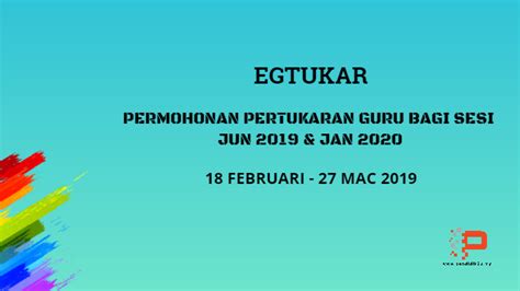 Banyakkan berdoa dan berzikir serta bersedekah membantu orang yang memerlukan. Permohonan eGtukar Sesi Jun 2019 dan Jan 2020 - Pendidik2u