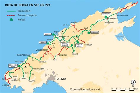 Conculta este mapa interactivo que te permite echarle un vistazo los principales lugares de interés de la isla de mallorca: Sendero GR-221 "Ruta de Pedra en Sec" - LinkMallorca
