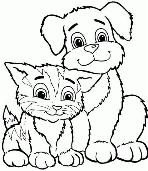 Dog house coloring pages are a fun way for kids of all ages to develop creativity, focus, motor skills and color recognition. Coloring Pages Of Dogs And Cats - Coloring Home