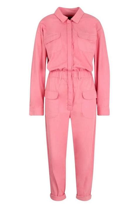 Shop our vast selection of casual clothes for men and men's sports clothing today! Pink Utility Denim Boilersuit | Boohoo UK | Boiler suit ...