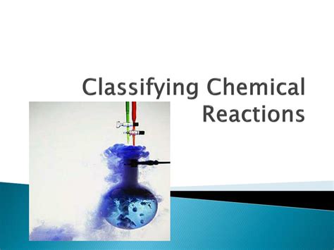 Predict the product(s) using the type of reaction as a model. Types Of Chemical Reactions Classify Each Of These ...