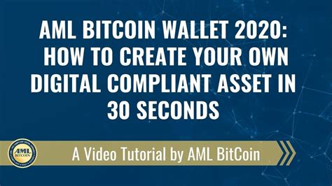 Stay up to date with the aml bitcoin (abtc) price prediction on the basis of hitorical data. AML Bitcoin 2020: How To Create Your Own Compliant Digital Asset in 30 Seconds - YouTube