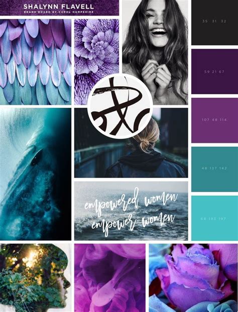 Browse wallpaper murals online or contact us to get started today. Brand Design Mood Board Purple Green Ocean Woman Personal ...