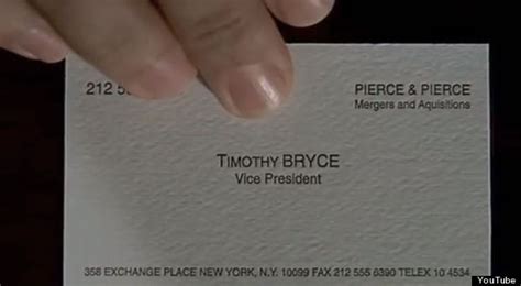 The iconic business card scene from american psycho (2000), starring christian bale as serial killer patrick bateman. american psycho - Was the typo in Paul Allen's busines ...