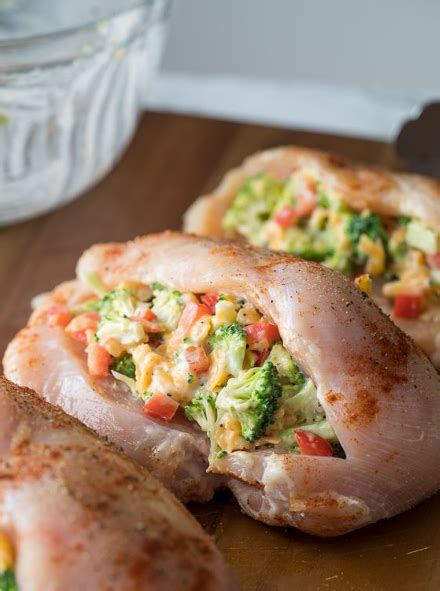 Place chicken rolls into skillet and cook until browned, 2 to 3 minutes. Broccoli Cheese Stuffed Chicken Breast - All Daily Food