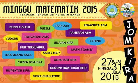 Mengenali aspek budaya orang melayu dalam kehidupan seharian seperti pakaian, permainan, aktiviti masa senggang, sukan, makanan, hiburan, kesenian. SEKOLAH RENDAH SRI AL-AMIN BANGI: MINGGU MATEMATIK 2015