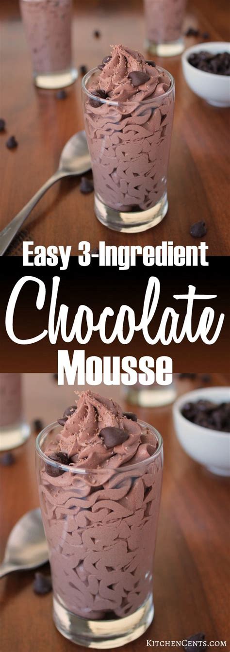 We'll send a text with the ingredients and a link to the method for free. 3-Ingredient Chocolate Mousse | Recipe | Easy chocolate ...