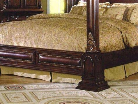 Meridian royal king poster bed in cherry | wood bedroom sets. Mcferran B9099-EK Monaco Dark Cherry Finish King Size ...