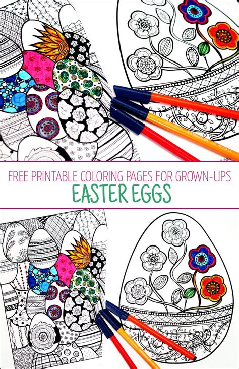 Free printable easter egg coloring pages. Grab these free printable coloring pages for adults ...