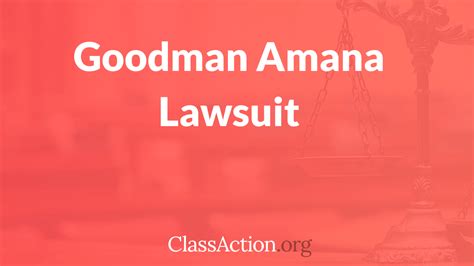 There are a ton of small, unseen factors that go into creating them. Goodman, Amana Class Action Lawsuit | Air Conditioner ...