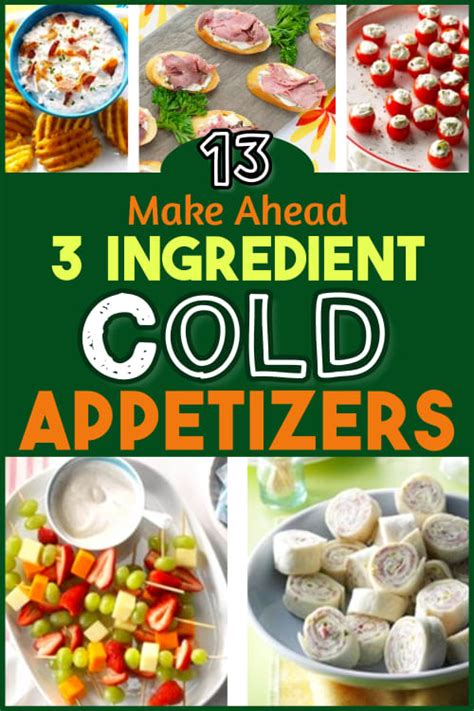 I love this idea as you are then freed up to enjoy your company so that is why i am bringing you 18 easy cold party appetizers. Easy Cold Appetizers to Make Ahead or Last Minute - 3 ...