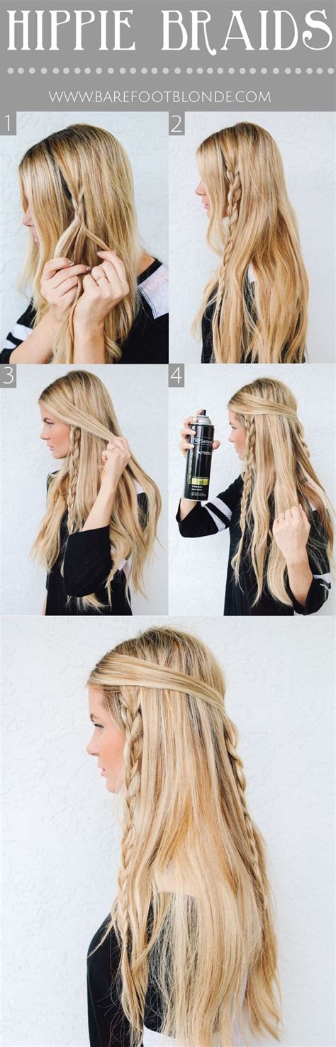 #hippie #hippie hair #boho braid #feather #indie #bohemian. 22 Stunning Braid Hairstyles for Long Hair - Pretty Designs