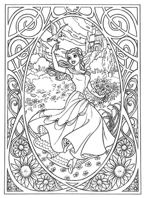 Beautiful coloring pages for your kids Get This Adult Coloring Pages Disney Disney Belle Coloring ...