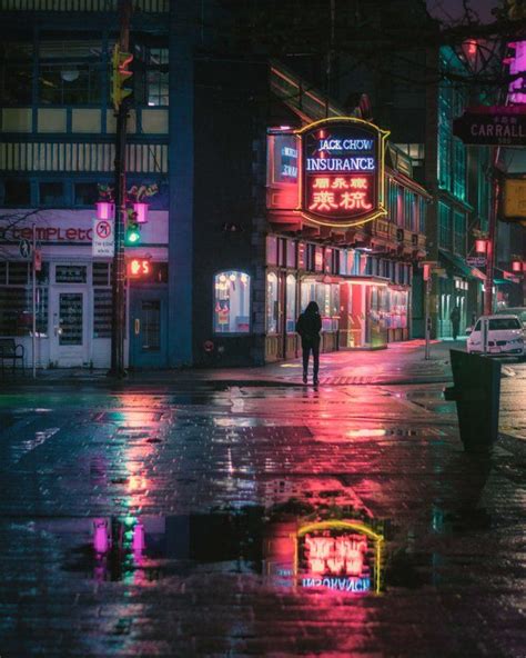 'topics for a rainy night in new york' 10/27/16. A rainy night in Chinatown, Vancouver : CityPorn | Rainy ...