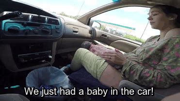 Amateur blonde blows cop in back of car. Woman Gives Birth To 10lb Baby In Car While Husband Films ...