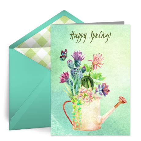 Spring Watering Can | Free Spring eCard, Spring Card ...