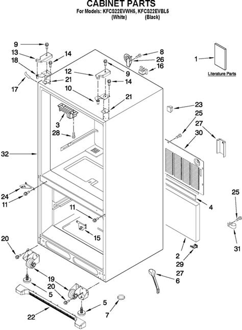Check spelling or type a new query. KitchenAid KFCS22EVWH5 Refrigerator | Partswarehouse