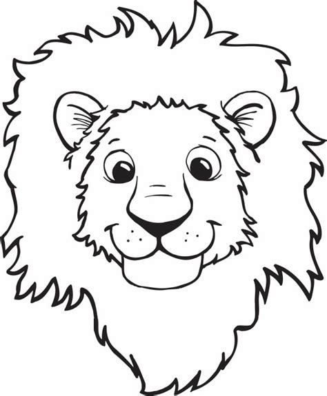 More images for face realistic printable lion coloring pages » Lion Smiling Face Coloring Page : Color Luna | Lion ...