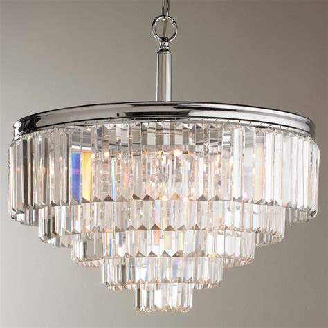 Modern glass ball crystal ceiling light kitchen bar pendant lamp lighting pl167 lights. Modern Faceted Glass Layered Chandelier - Convertible ...