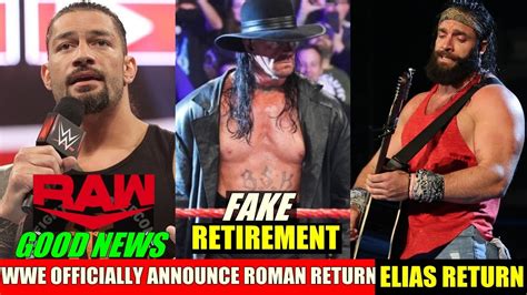 Roman reigns is the current wwe universal champion and is one of the top superstars in the company right now. WWE Officially Announce Roman Reigns Return On Raw ...