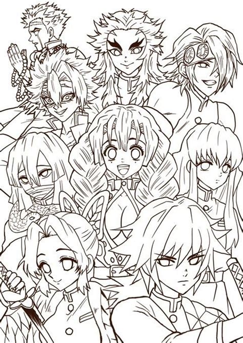 Maybe you would like to learn more about one of these? Multi Demon Slayer Coloring Pages - Demon Slayer Coloring ...