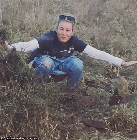 It would be funny if she would press with her head and flush the toilet. Chelsea Handler urinates in countryside & misses eclipse ...