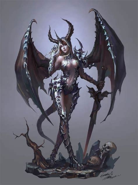 What a combination of beauty, grace and skill. Master-CazCaz | Fantasy demon, Fantasy art women, Female ...