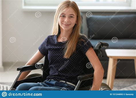 Teenage Girl In Wheelchair At Home Stock Image - Image of handicapped, rehab: 151244093