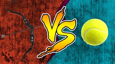 The higher you set the speed of the ball, the more topspin it will have. Arrow VS Tennis Ball - YouTube