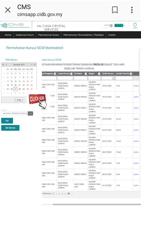 Silakan klik cidb cims : CARA MENDAFTAR KURSUS KAD HIJAU / PERSONEL BINAAN - CIDB ...