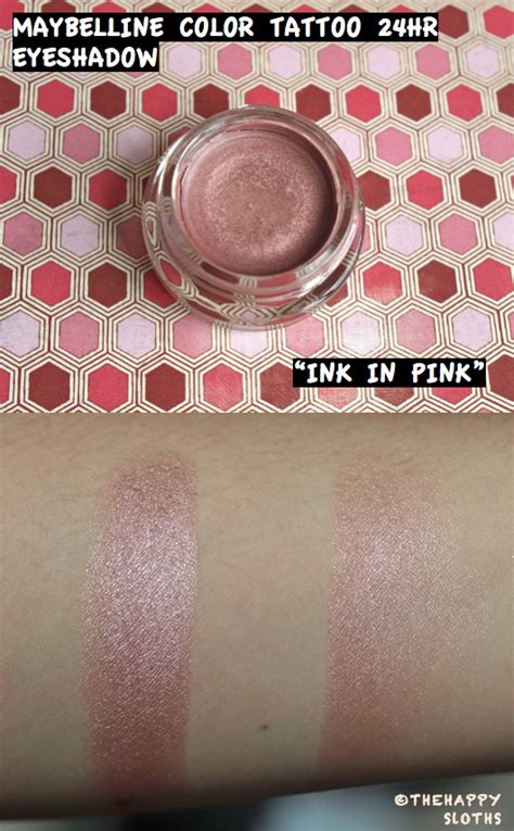 These eyeshadows stayed on all day long, so thats a plus plus. Maybelline EyeStudio Color Tattoo 24Hr Metal Eyeshadow in "Inked In Pink": Review and Swatches ...